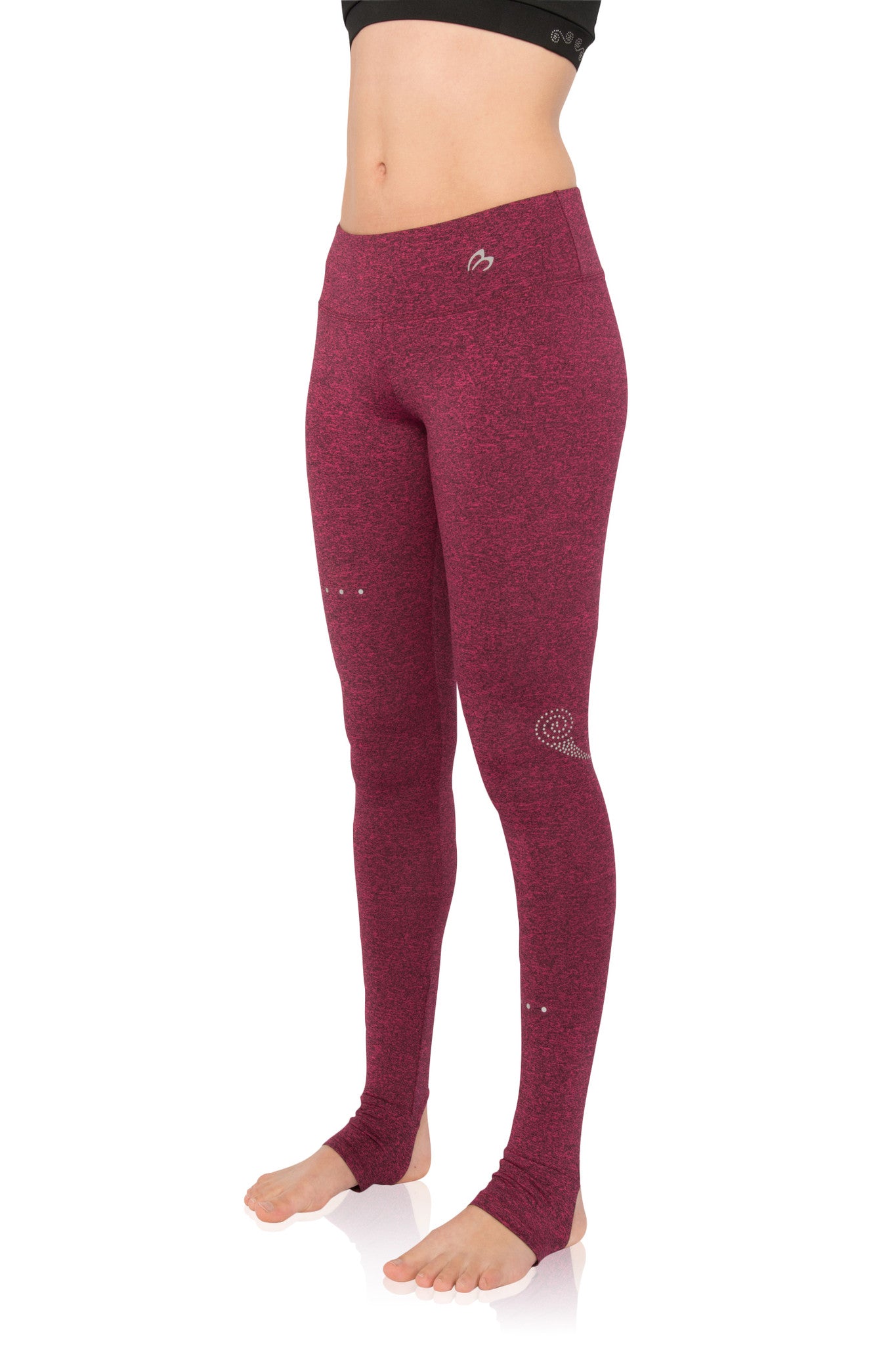 Leggings rubis chiné