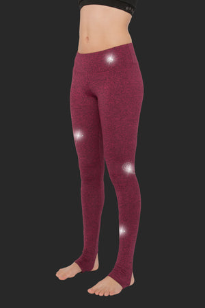 Leggings rubis chiné